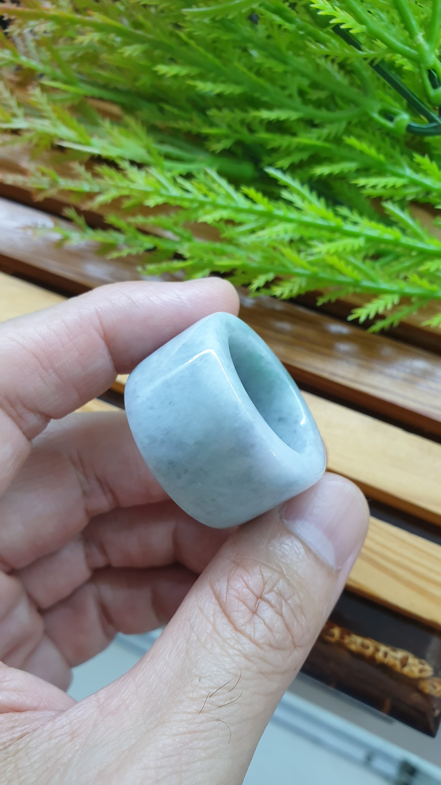Jade Archers Ring 12.75US Type A Natural Myanmar Jadeite