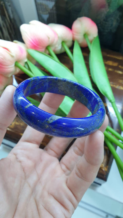 Classy Lapis Lazuli Bangle (Size 54 - 55) | Natural Stone Bracelet
