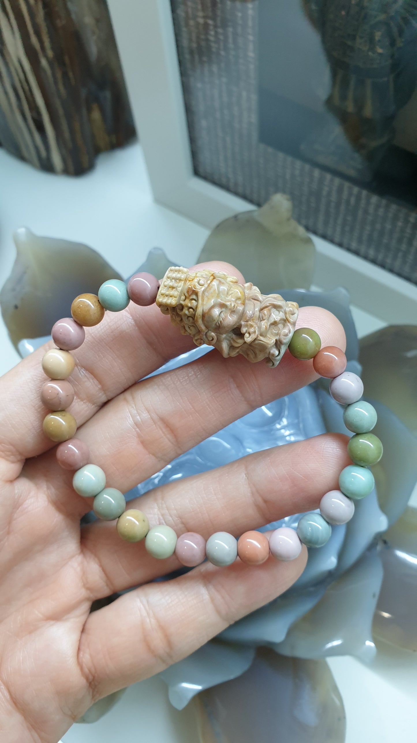 Alashan Jasper Ru Yi Empress Bracelet – Rich Earthy Tones| Luxury Lucky Charm Wrist Candy