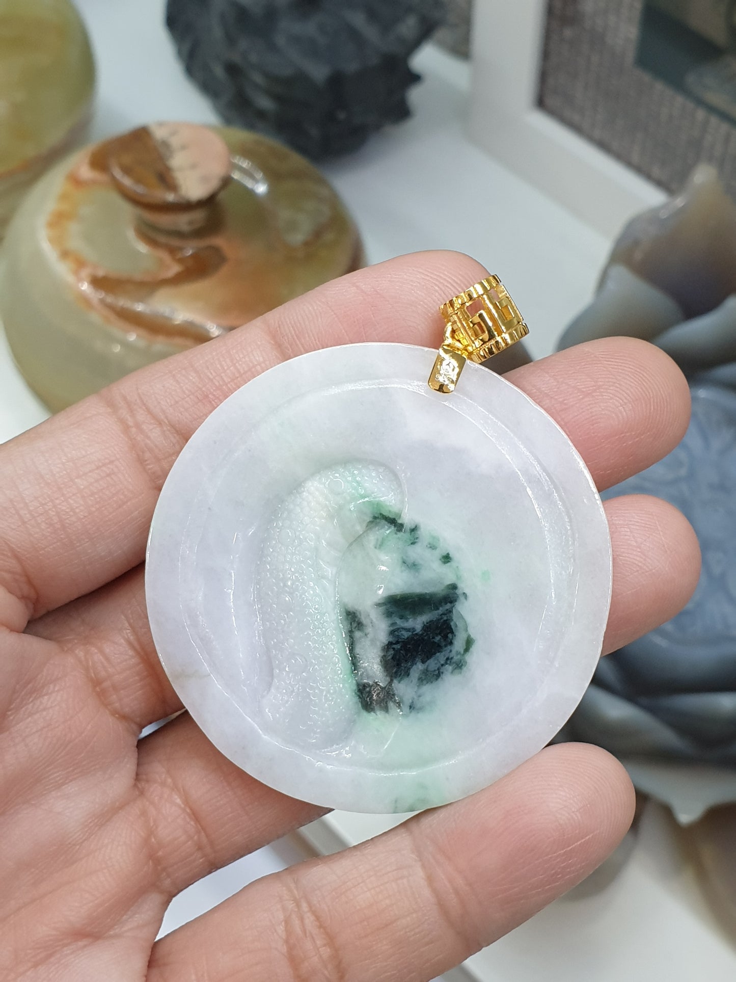 Lavender Jade Dragon Pendant | Fei Cui - Type A Jadeite | His or Hers Jewelry