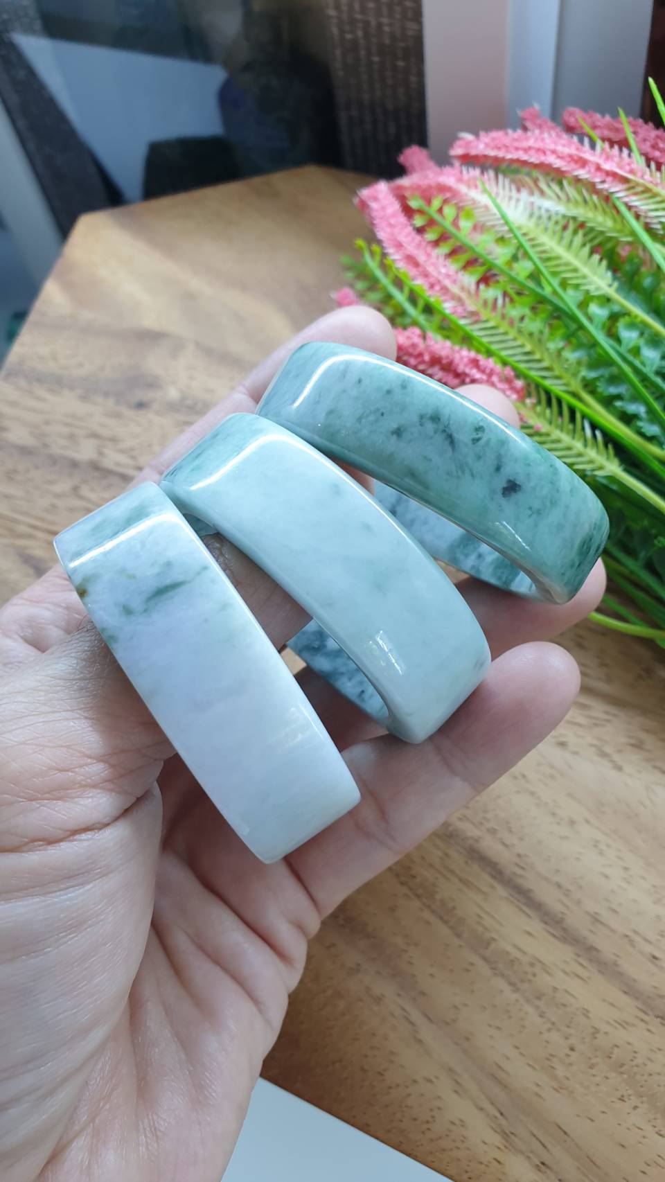 Kiddie Size Jade Square Bangle S38 to S43 Fei Type A Myanmar Natural Jadeite