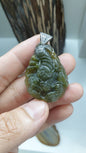 Jade Dragon Pendant Type A Natural Jadeite Sterling Silver S925