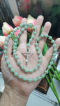 Jade Beads Rosary 27inch - Type A Natural Light Green Jadeite