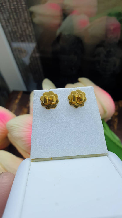 Ru Yi Jade Drop Earrings | Solid 18K Gold + Diamonds | Type A Natural Green Jadeite