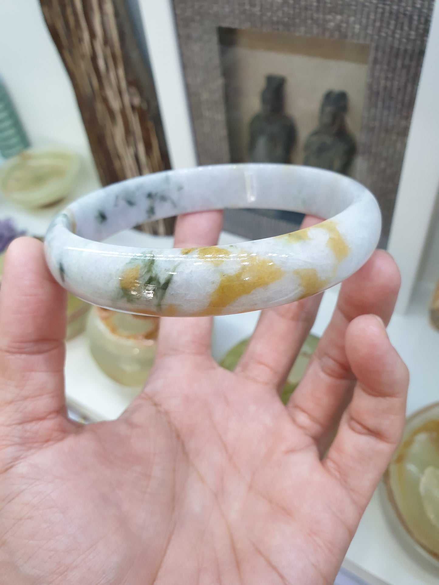 Plus Size Hok Lok Siew Jade Bangle Type A Jadeite Size 82-83