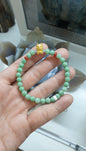 Jade & 24K Gold Charm Bracelet | Apple Green Natural Jadeite | Pure Gold Lucky Charms  (5 Variants)
