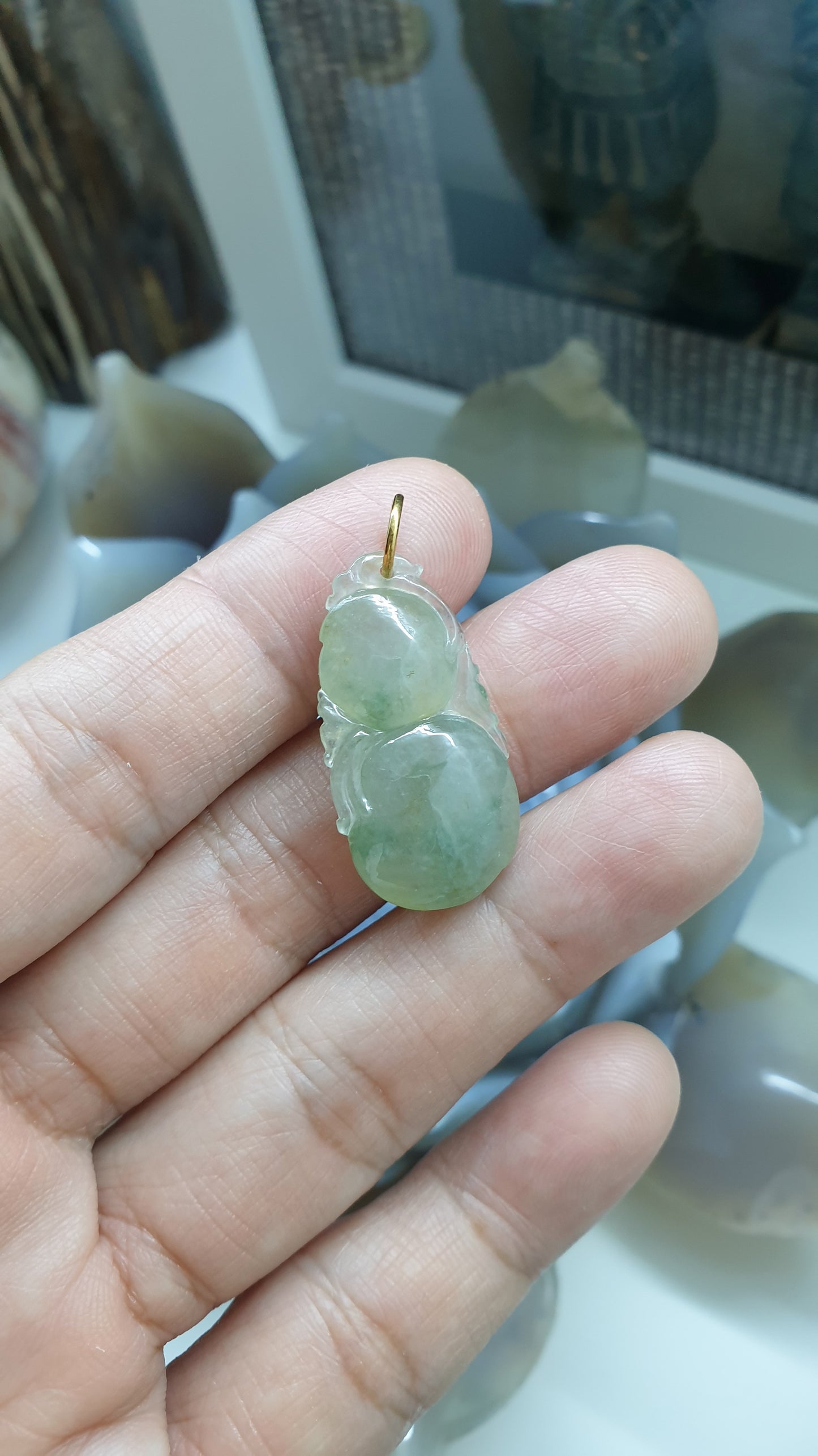 Jade Lucky Charm Pendants (Selection) | Solid Gold Loop Bails | Fei Cui Type A Jadeite