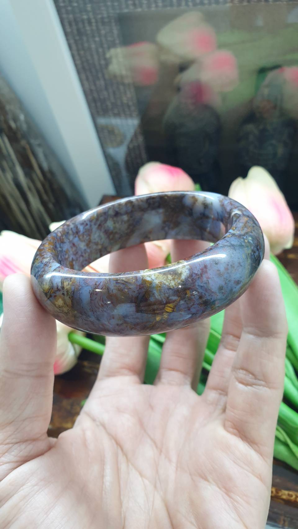 Pietersite Bangle (Size 58) | Natural Stone Bracelet
