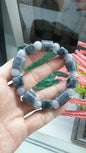 Gent's Avant Garde Jade Bracelet 18cm Myanmar Type A Jadeite Elegant Gray