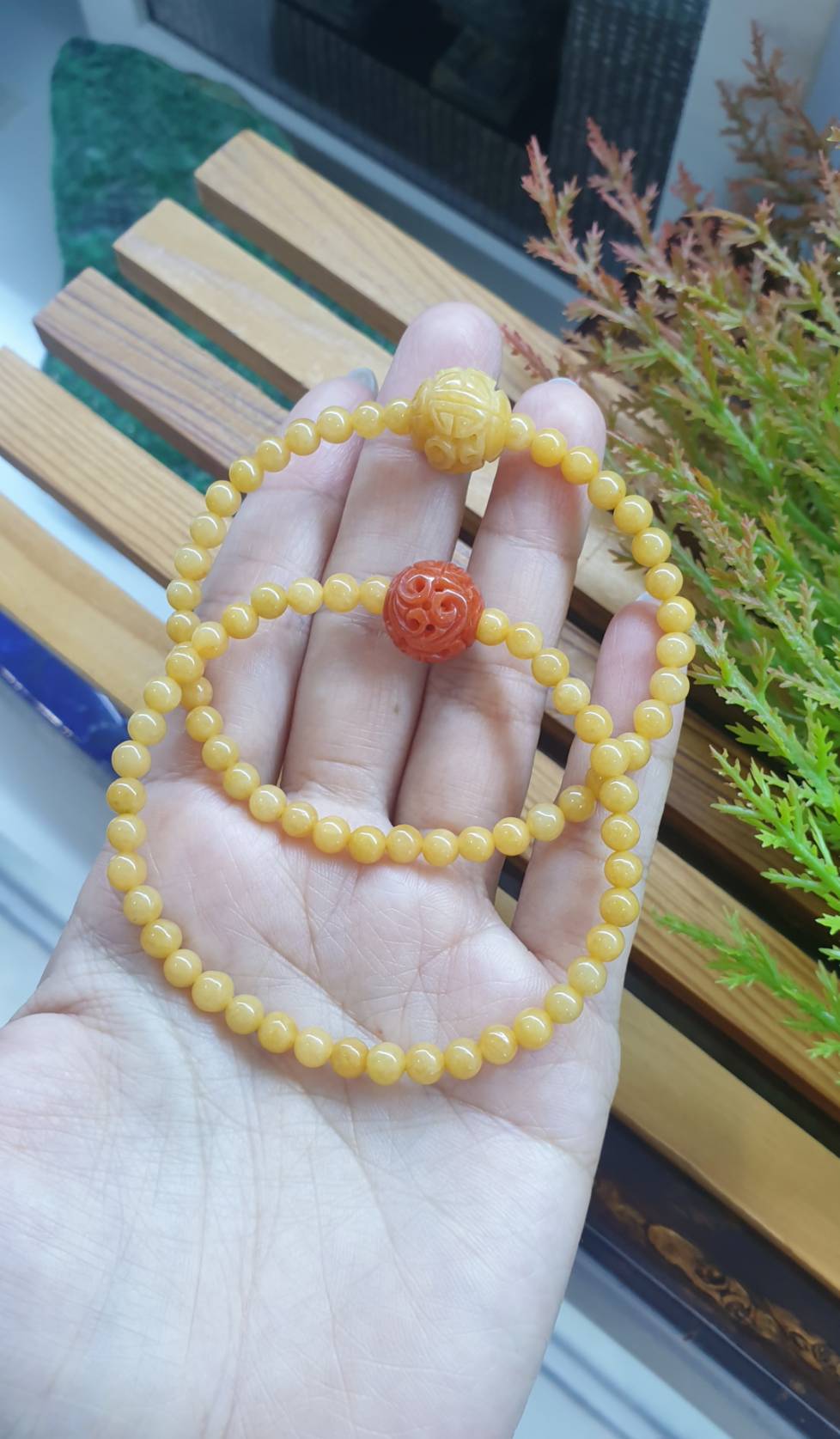 Yellow Jade Fortune Magnet Bracelets 17cm Red or Yellow Ru Yi Charm Natural Jadeite