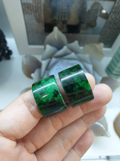 Green Jade Archer's Ring (Size 8.75 US) | Authentic Type A Jadeite | Collector's Piece Jade Accessory