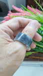 Jade Archer's Ring 11.5US Natural Gray Type A Myanmar Jadeite