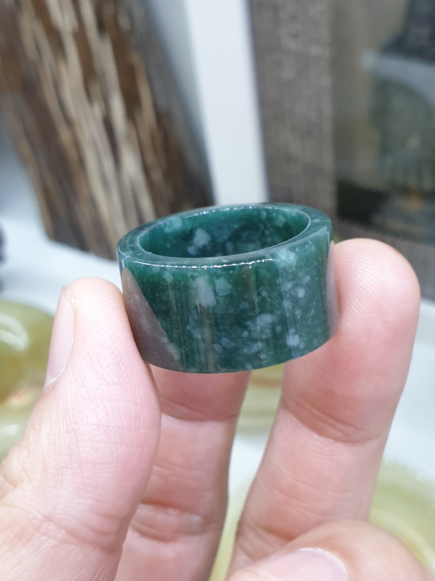 Gent's Style - Blue Jade Ring (12 US) | Type A Natural Jadeite