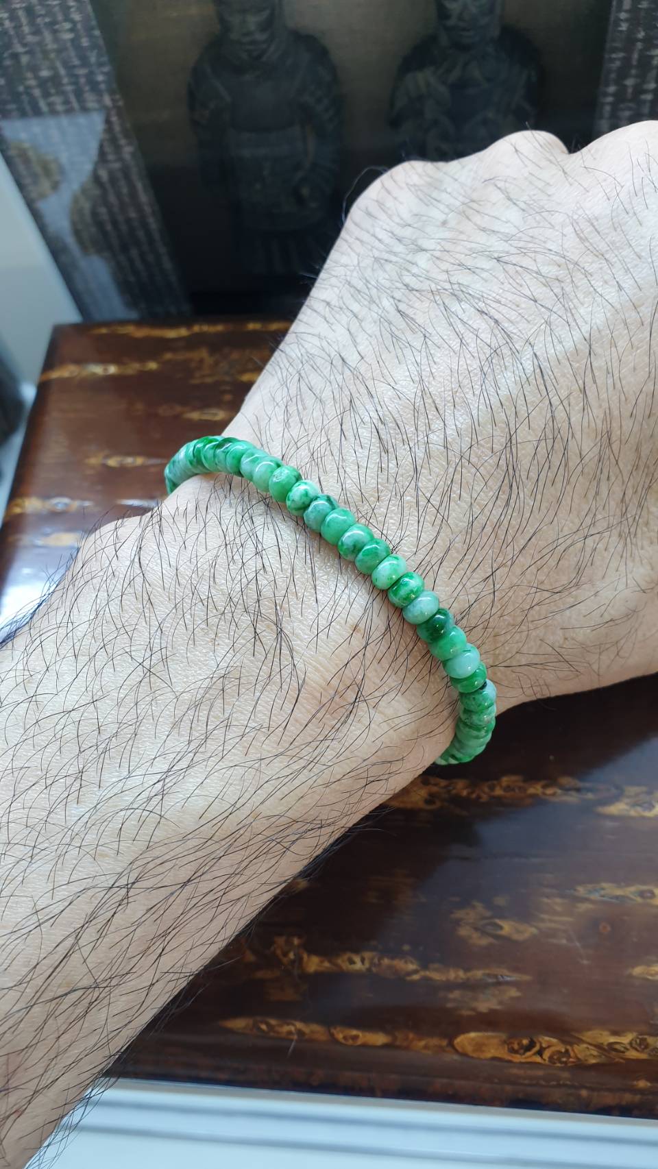 Jade Abacus Beads Wealth Bracelets (17 cm) | Vintage Luckycharm Wristcandy | Fei Cui - Type A Natural Jadeite