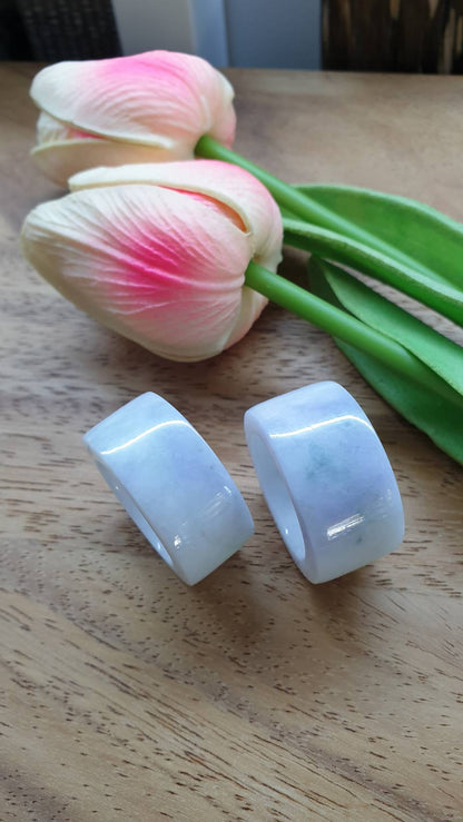 Lavender Jade Archers Ring 11US  Fei Cui Type A Natural Myanmar Jadeite