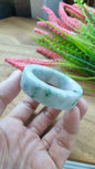 Kiddie Size Jade Bangle S39 S42 Type A Myanmar Jadeite Natural Green Speckled