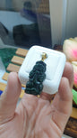 18K Gold Jade Pixiu Pendant Natural Vivid Green Fei Cui Myanmar Jadeite