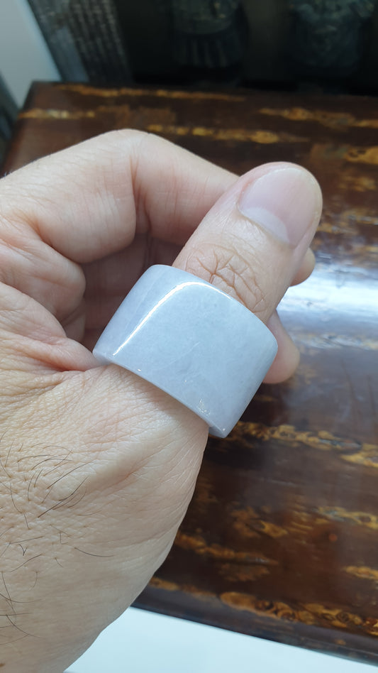 Lavender Jade Archer's Ring (US 12.25) | Authentic Type A Jadeite | Collector's Piece Jade Accessory
