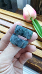 Jade Archers Rings US11.75 Type A Natural Jadeite Grayish Blue