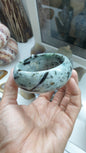 Jade Tortoise Bangle S64 Natural Cyan Blue Authentic Type A Jadeite