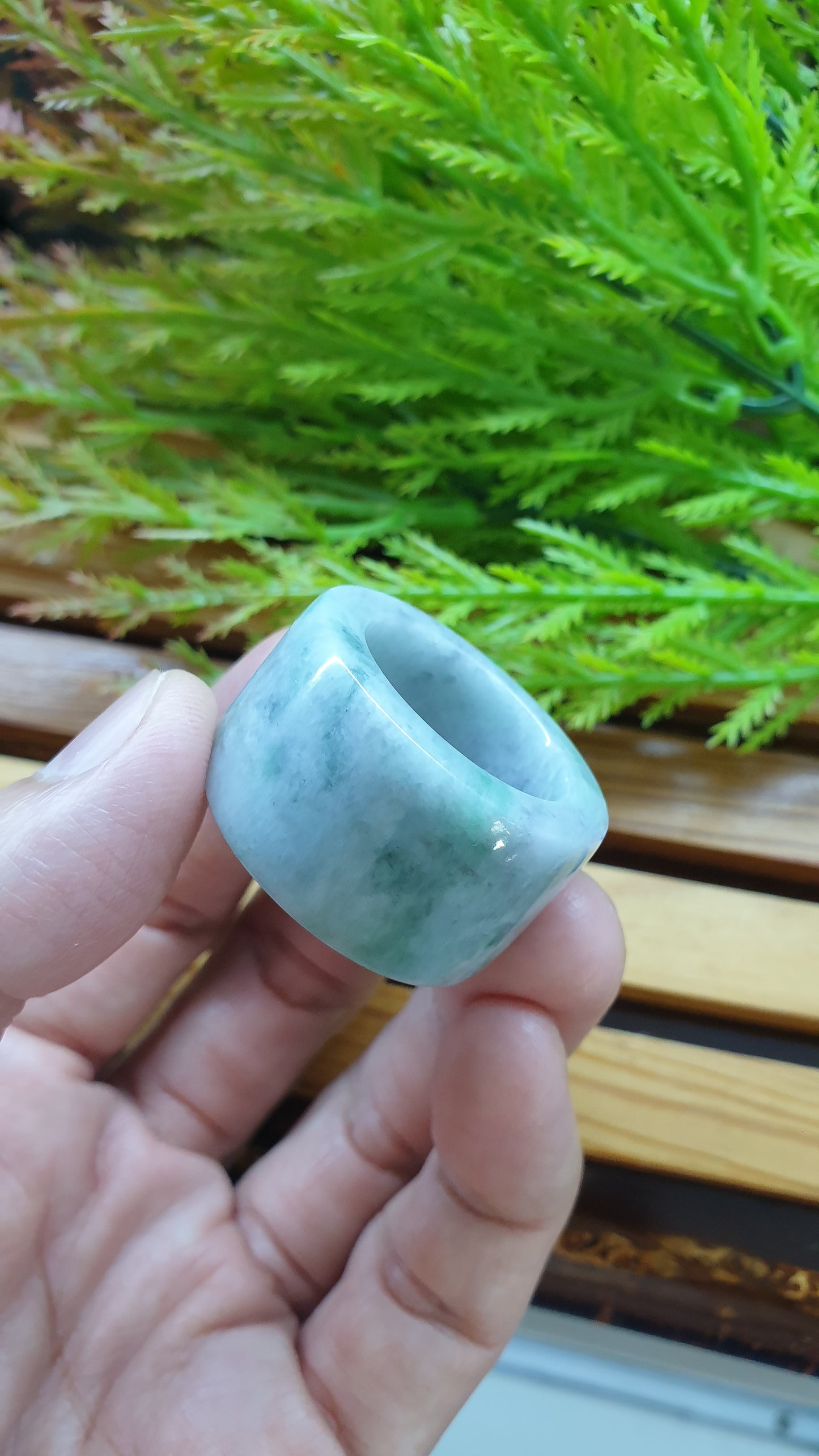 Jade Archers Ring 12.75US Type A Natural Myanmar Jadeite