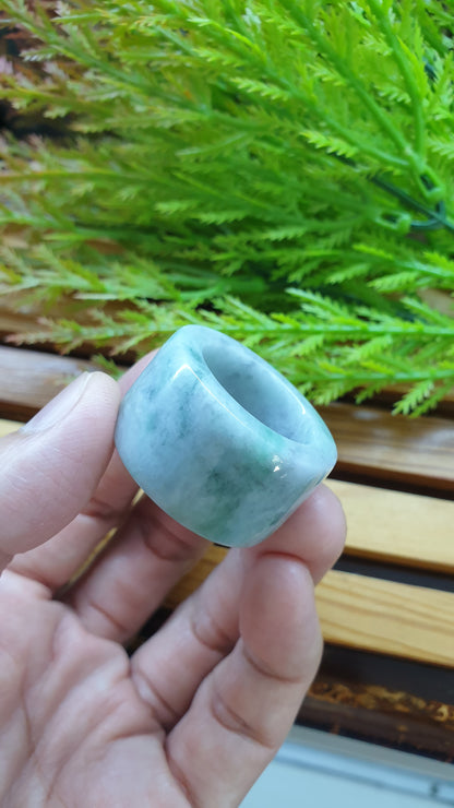 Jade Archers Ring 12.75US Type A Natural Myanmar Jadeite