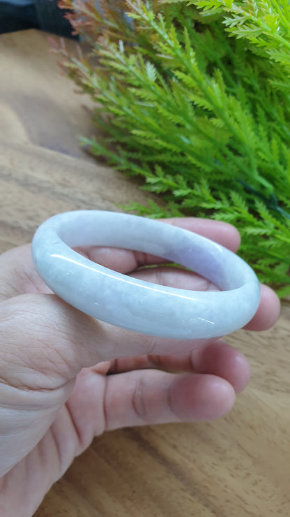Lavender Jade Bangle S58.8 Fei Cui Myanmar Natural Jadeite Type A