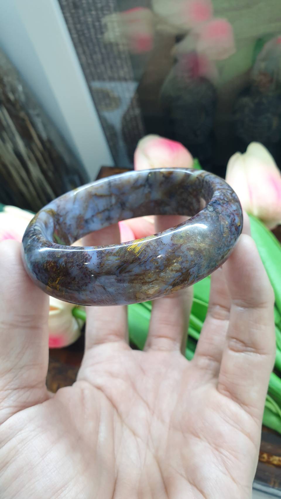 Pietersite Bangle (Size 58) | Natural Stone Bracelet