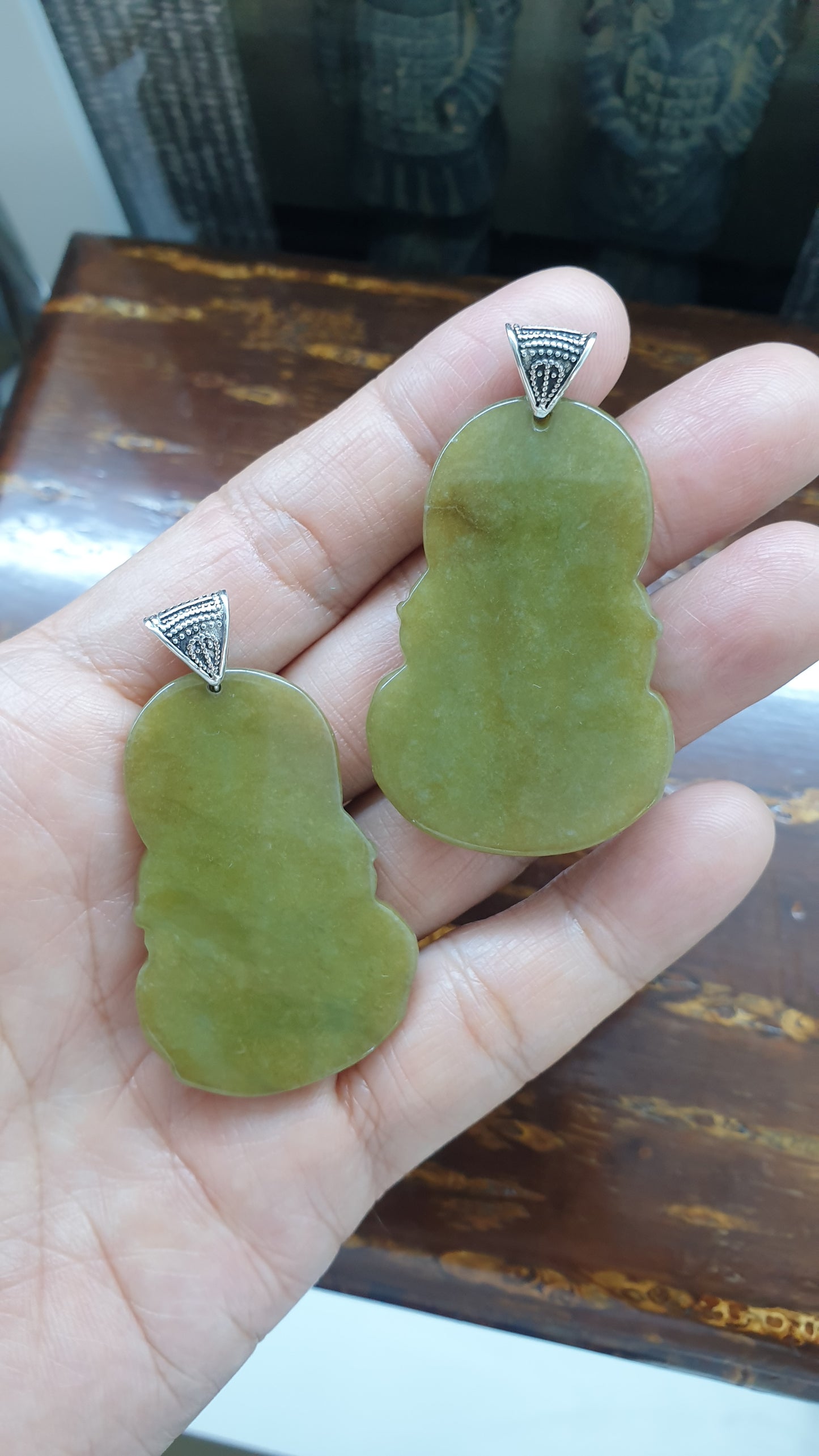 Jade Guan Yin Pendant (Selection) | Fei Cui - Type A Jadeite | Sterling Silver