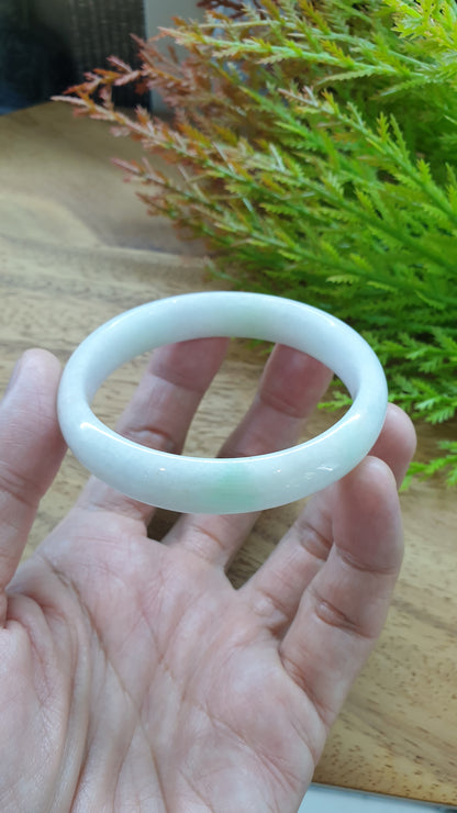 White Jade Vintage Bangles S60 Type A Natural Myanmar Jadeite