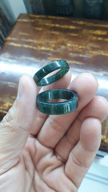 Blue Jade Ring (9.5 or 10.75 US) | Type A Natural Jadeite