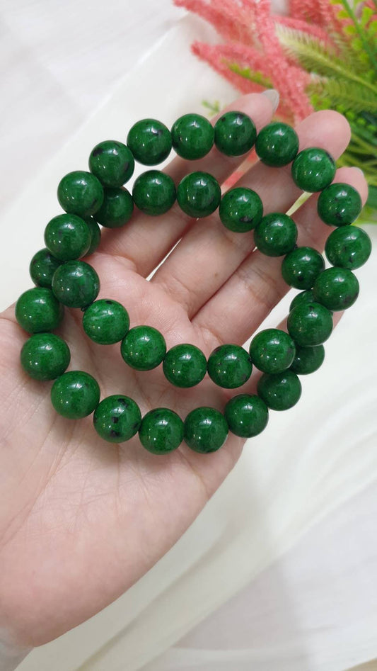 Mawsitsit Jade Bracelets 17cm Fei Cui - Vintage Type A Beads