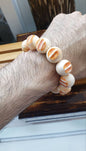 Conch Summer Bracelets 17 cm - Natural Shell, Large Beads