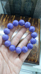 Charoite Bracelet (18 cm) | Natural Stone Beads | His or Hers Statement Wrist Accessory