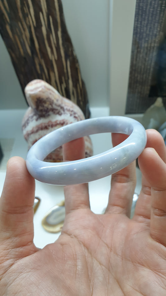 Natural Lavender Jade Bangle S59-60 Type A Myanmar Jadeite