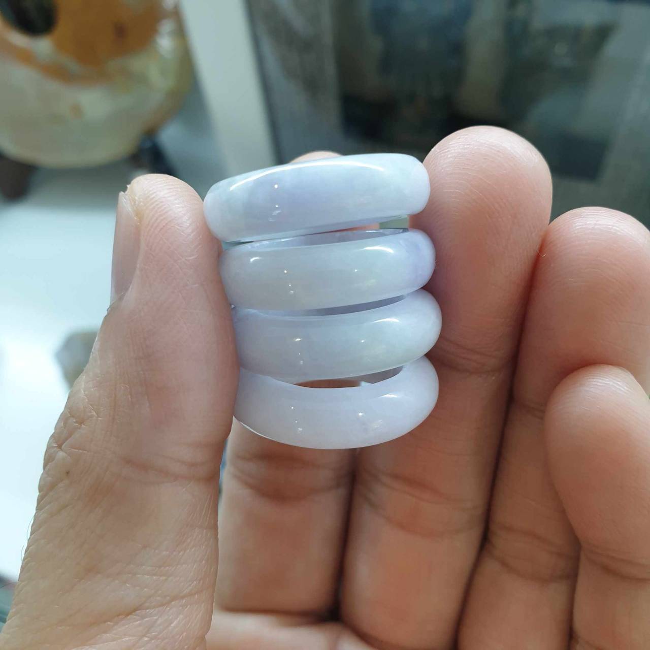 Lavender Jade Ring 6.5US to 7US Type A Myanmar Natural Type A Jadeite