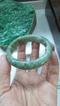 Jade Everyday Bangle S59 Velvet Green Type A Myanmar Jadeite