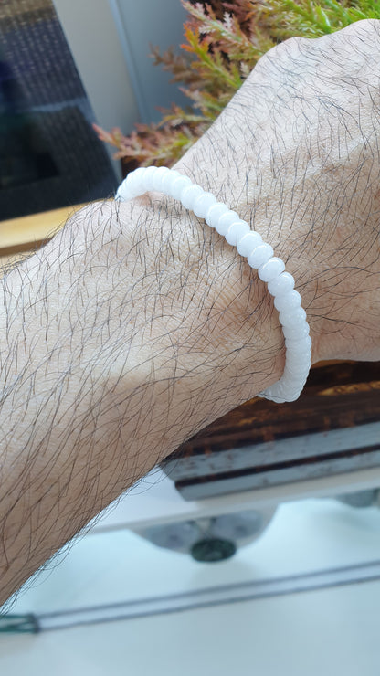Jade Abacus Beads Bracelets 17cm Myanmar Jadeite Wealth Magnet Wristbands