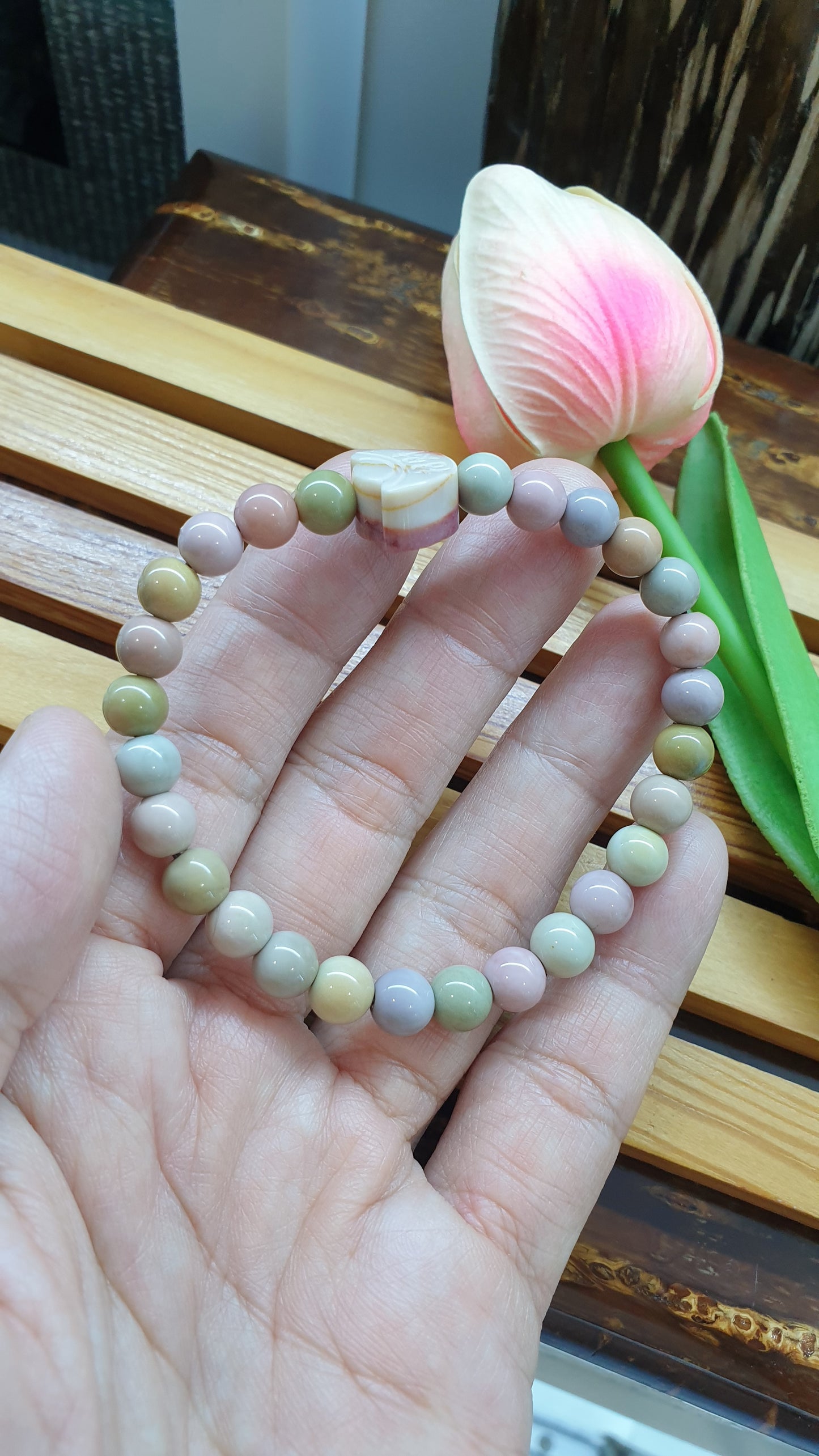 Alxa Jasper Yuan Bao Wealth Bracelets 17cm Natural stones