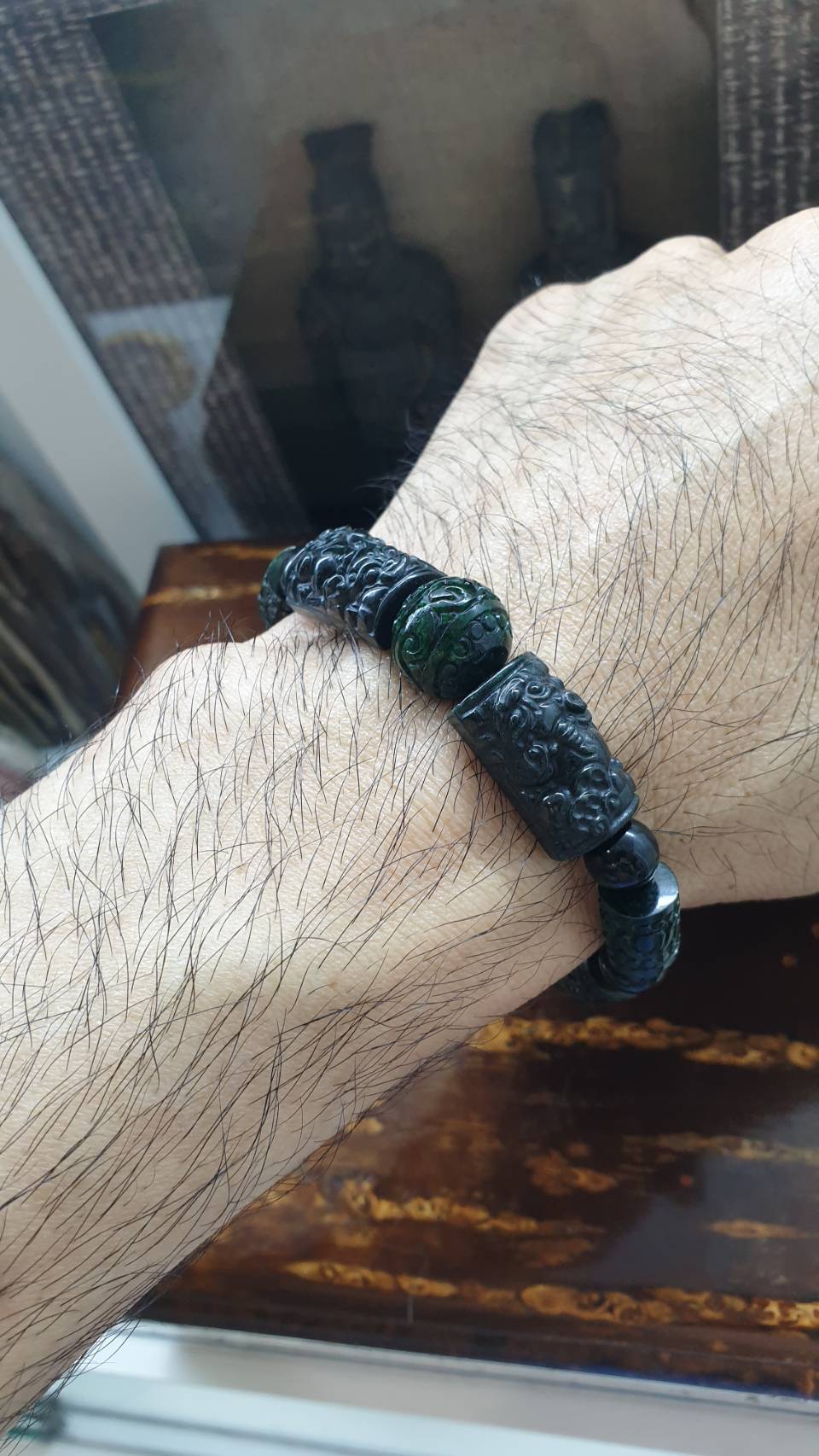 Jade Pixiu & Ru Yi Charmbracelet (17.5 cm) | Type A Natural Jade | His or Hers Luckycharm Jewelry