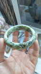 Hok Lok Siew Jade Bangle (S 57 - 58)(Selection) | Type A Natural Jadeite | Lucky Charm Wrist Candy for Her