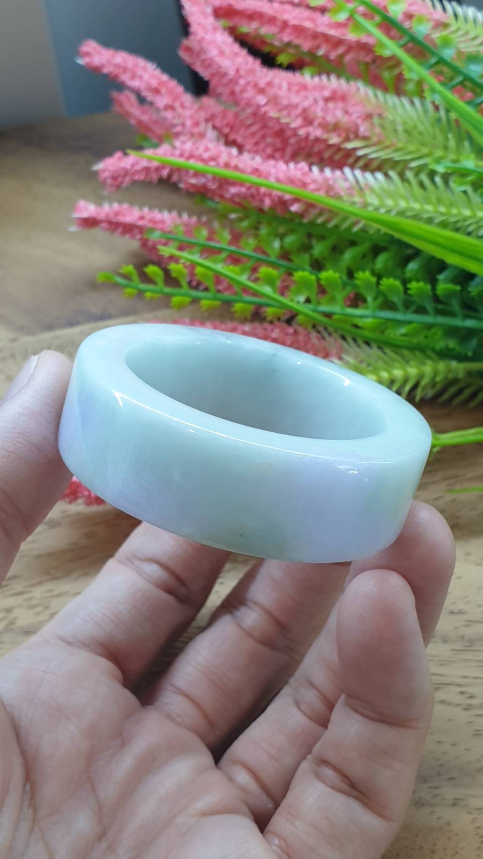 Kiddie Size Lavender Jade Bangle S42 Type A Natural Myanmar Jadeite