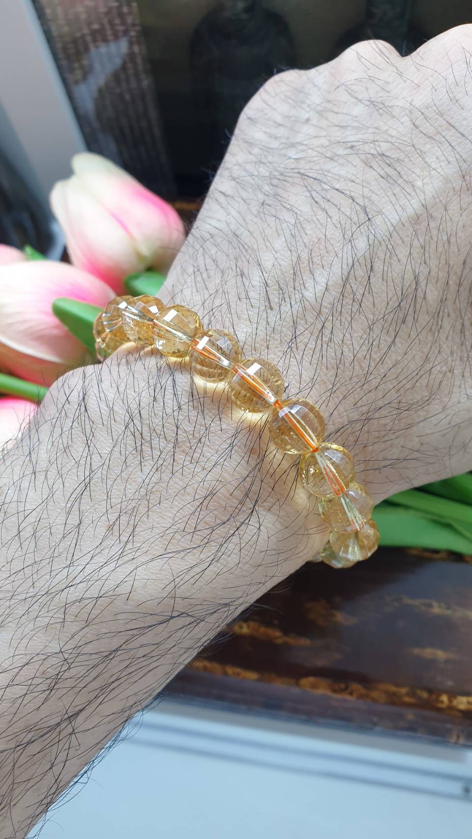 Citrine Bracelets (17 cm) (Selections) | Natural Stone Beads | Wealth Magnet Charm