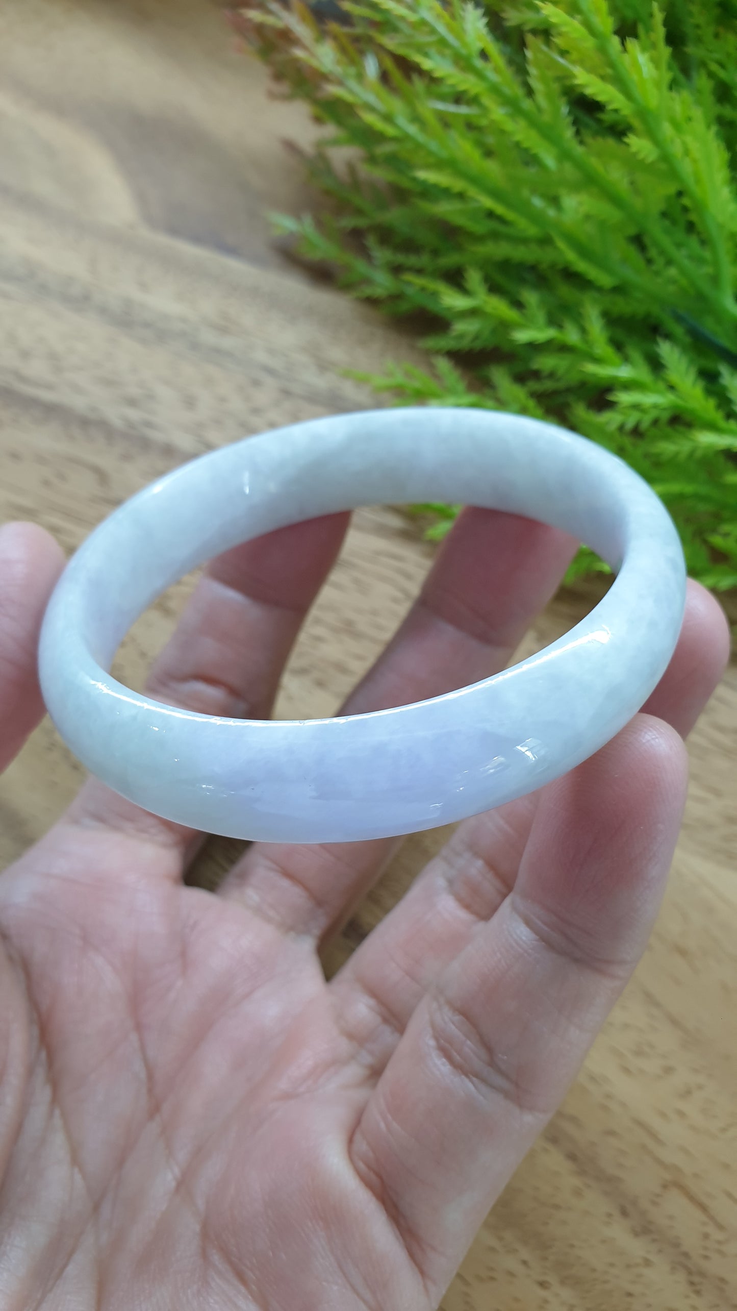 Lavender Jade Bangle S58.8 Fei Cui Myanmar Natural Jadeite Type A