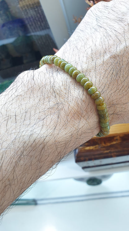 Jade Abacus Beads Bracelets 17cm Myanmar Jadeite Wealth Magnet Wristbands
