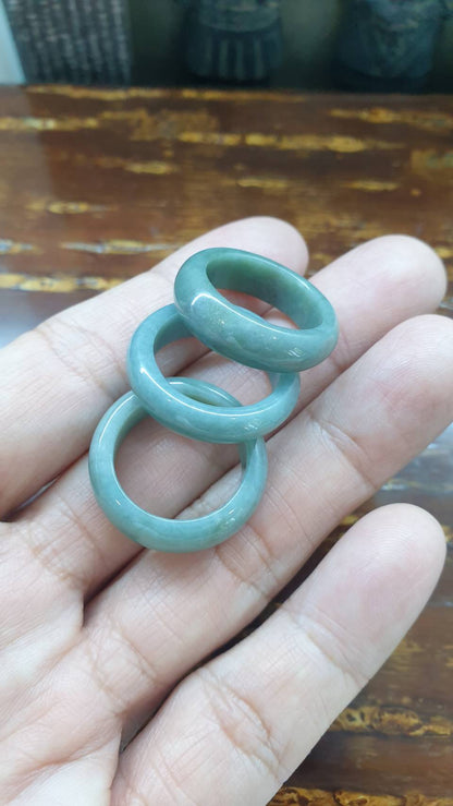 Blue Jade Ring (8.25 US) | Authentic - Type A Jadeite | His or Hers Gift Item 🎁