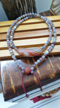 Onyx Dzi Beaded Necklace 26 inch  | Naturally Banded Gemstone Beads