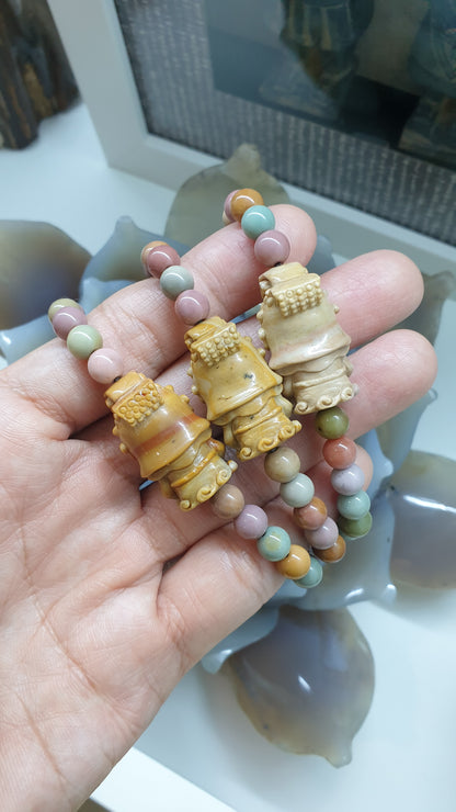 Alashan Jasper Ru Yi Empress Bracelet – Rich Earthy Tones| Luxury Lucky Charm Wrist Candy