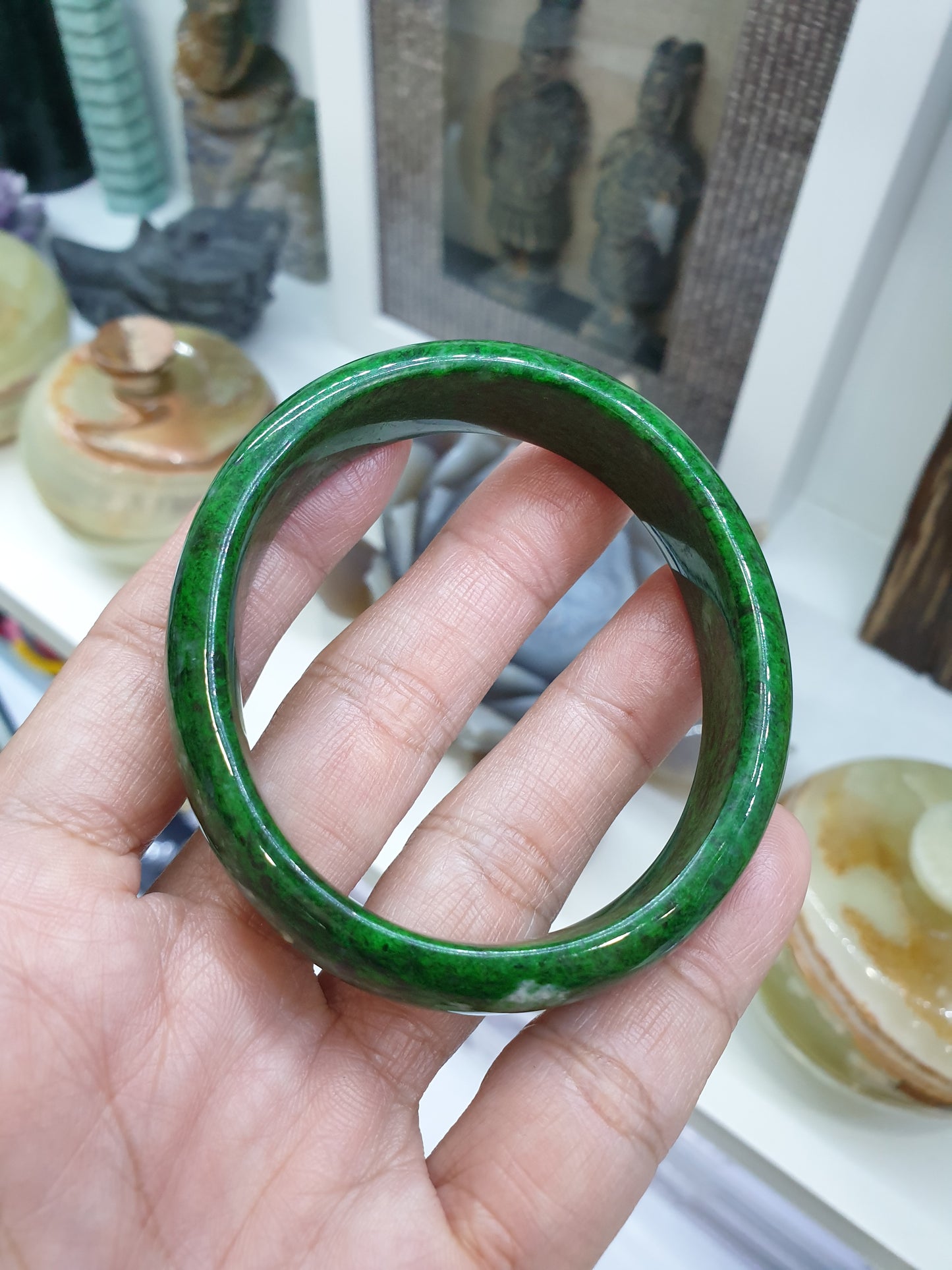 Mawsitsit Jade Egg Bangle (Size 60) | Original Mawsitsit Stone | Luxury Wrist Candy