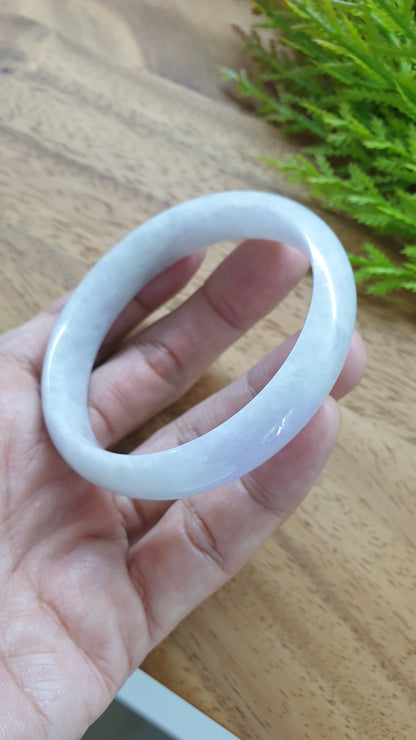 Lavender Jade Bangle S58.8 Fei Cui Myanmar Natural Jadeite Type A